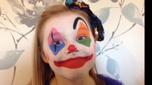 Easy Clown Face Painting _ Make-up Tutorial Design - Easy Guide - Children's Face Painting Tutorial