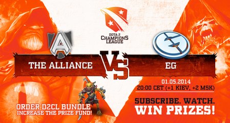 Alliance vs EG game 1 @ D2CL Season 3 (Russian)