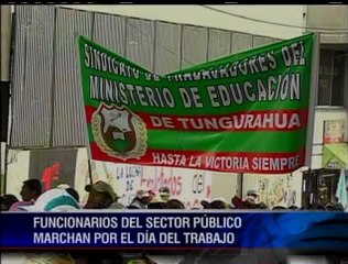 Conflicto de ideas en marchas por el Día del Trabajo en Quito