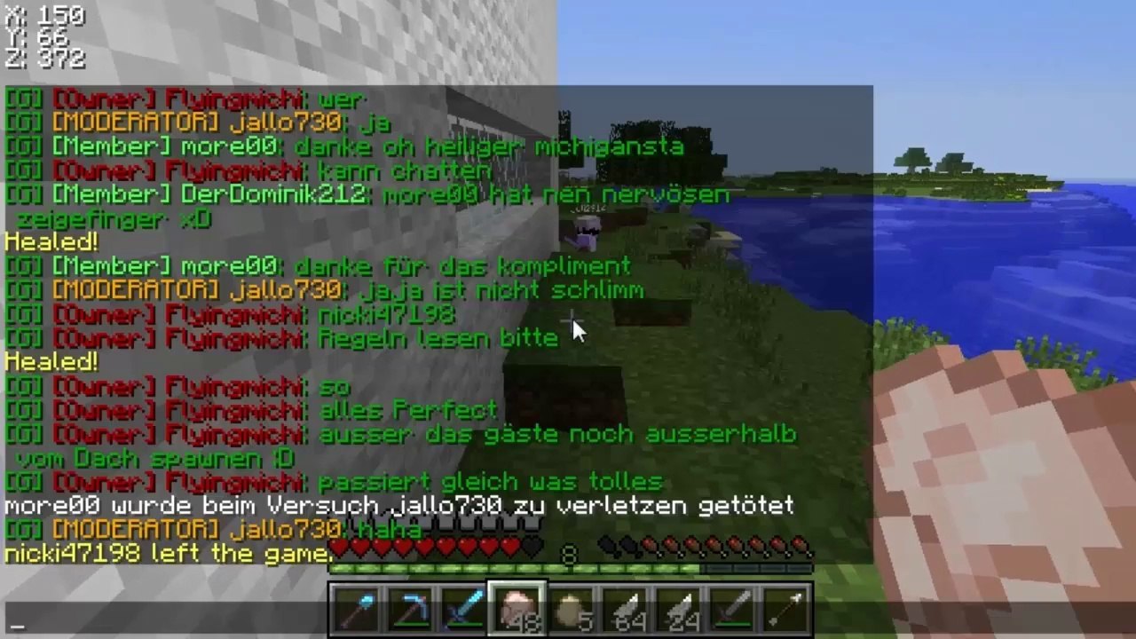 [Minecraft] Beweißvideo dafür das more00 gegen die Regeln verstoßen hat