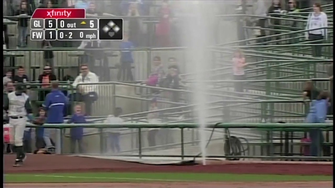 Exploding sprinkler  Halts TinCaps Game