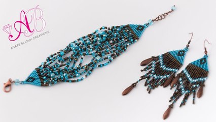 DIY Tutorial Bracciale Apache in brick stitch - Delica, Mezzicristalli, Rocailles, bugle