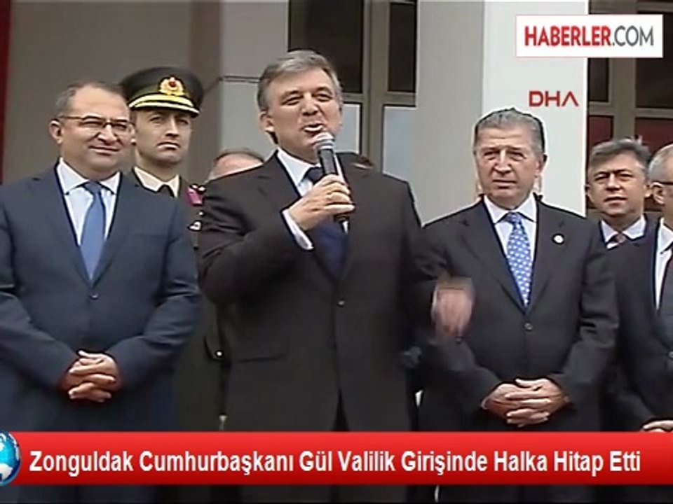 Zonguldak Cumhurbaşkanı Gül Valilik Girişinde Halka Hitap Etti