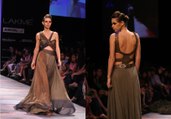 Bollywood Hot Babe Kalki Koechlin walks the ramp at Lakme Fashion Week