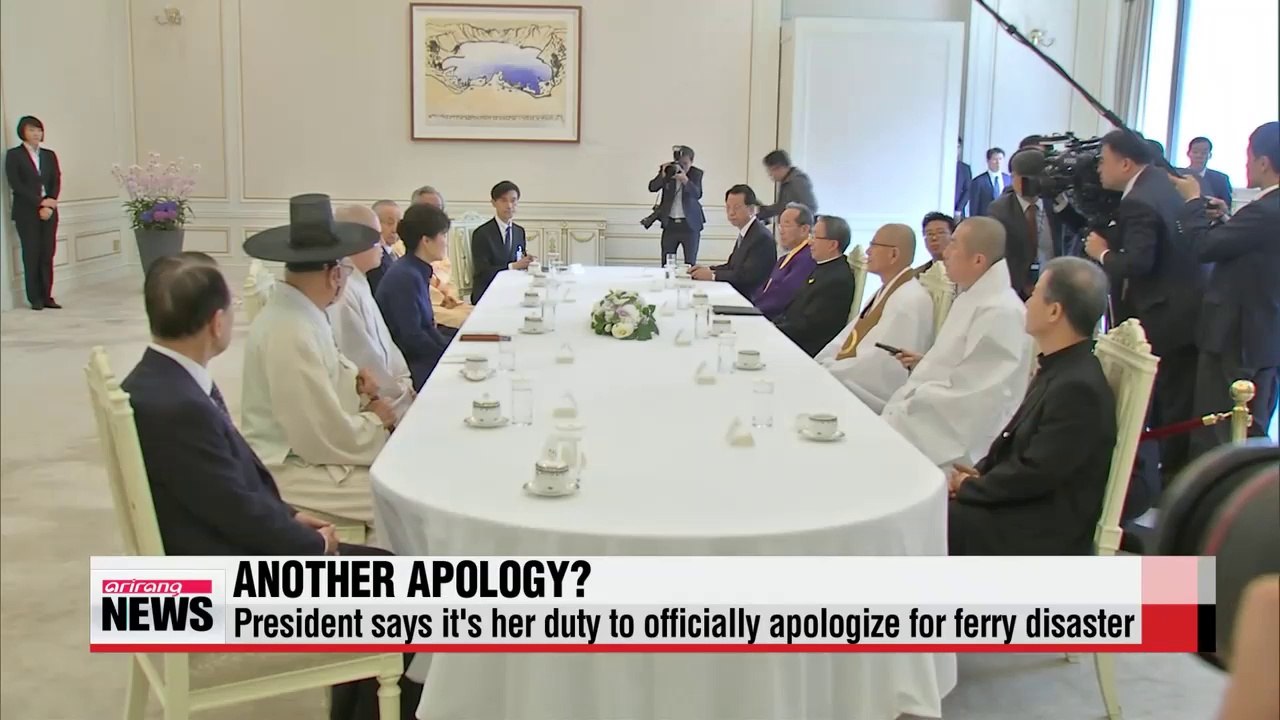 President Park says it's her duty to officially apologize for ferry accident