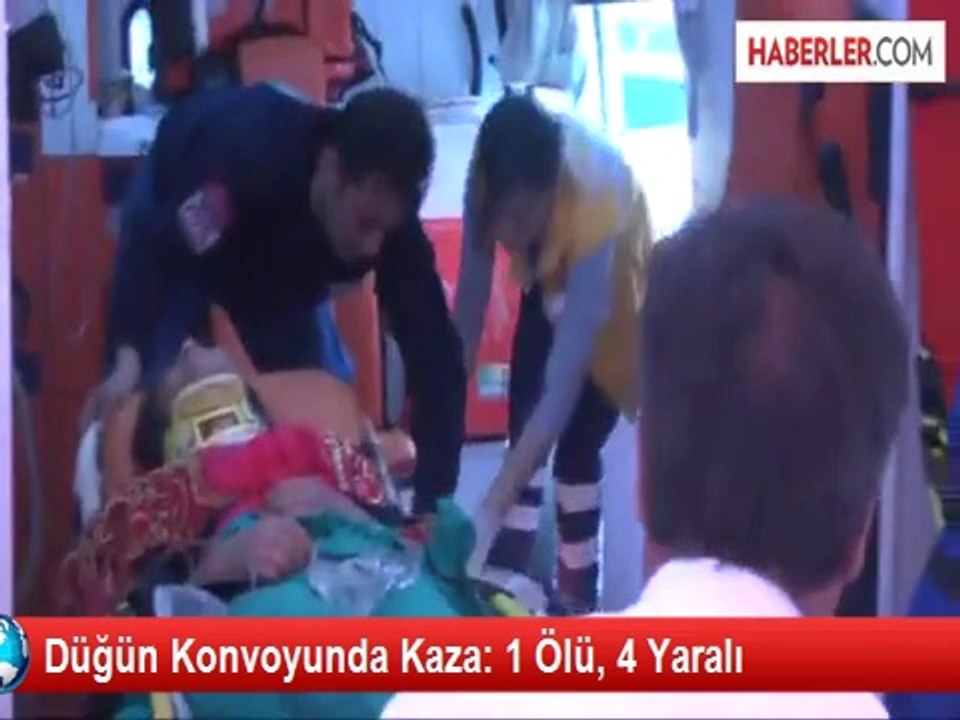 Düğün Konvoyunda Kaza: 1 Ölü, 4 Yaralı