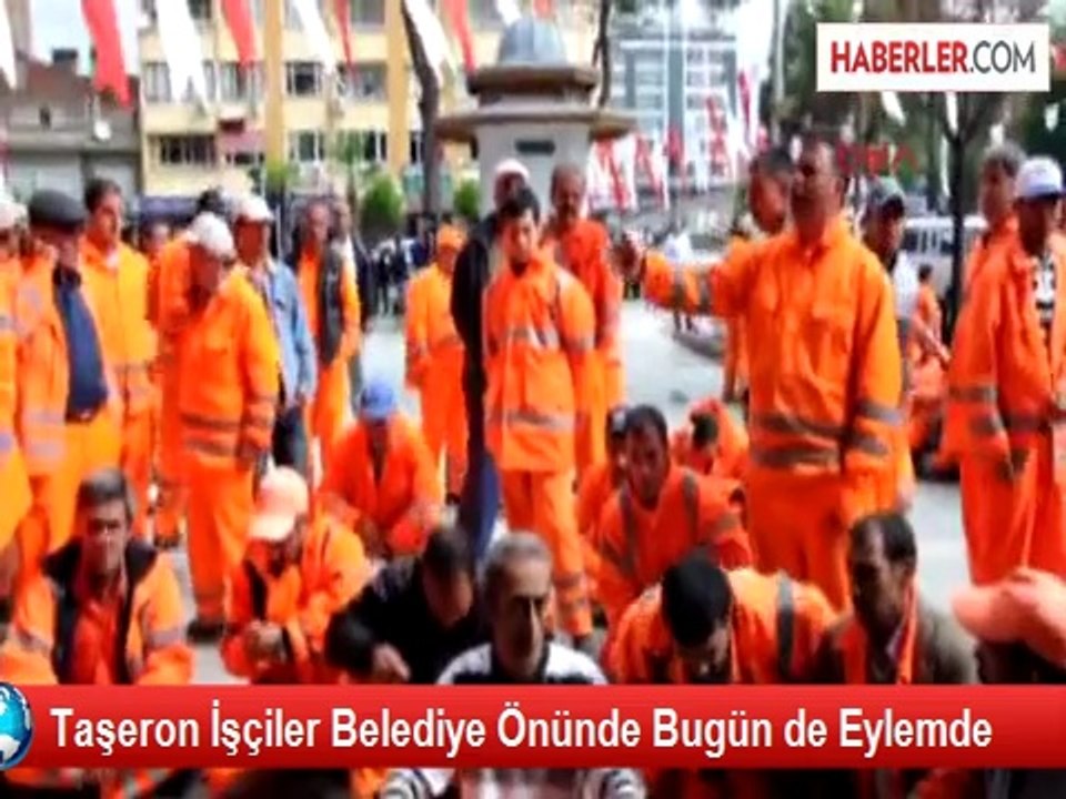Taşeron İşçiler Belediye Önünde Bugün de Eylemde