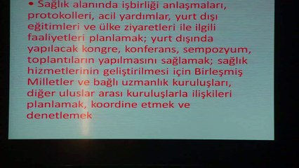 SAĞLIK BAKANLIĞI MERKEZ TEŞKİLATI VE BAĞLI KURULUŞLAR