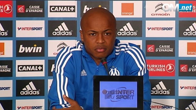 OM-Lyon : André Ayew face aux médias