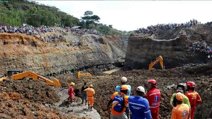Sigue rescate de mineros sepultados en Colombia