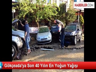 Gökçeada'yı Sel Vurdu (1)