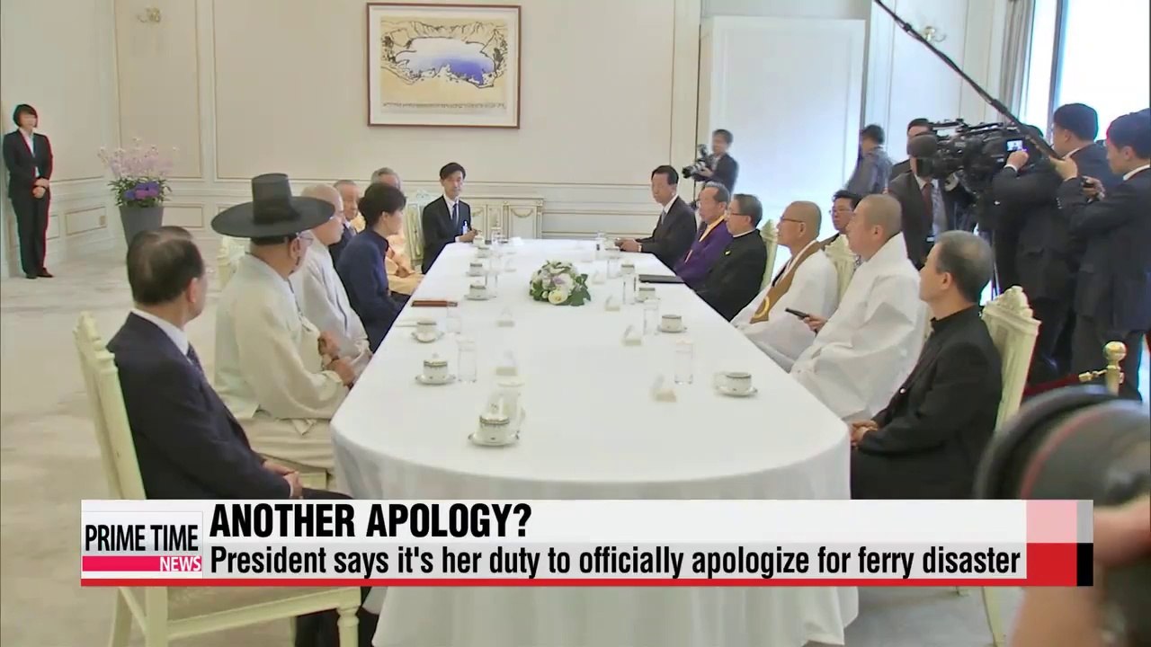 President Park says it's her duty to officially apologize for ferry accident