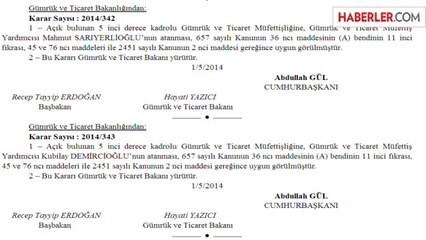 Atama Kararları Resmi Gazete'de
