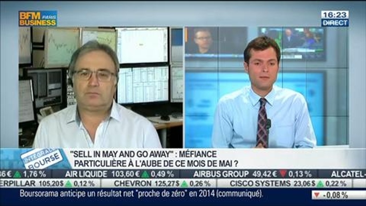 Bilan Hebdo: Le "Sell in May and go away" va-t-il fonctionner cette année ?, Jean-Louis Cussac et Stéphane Ceaux-Dutheil, dans Intégrale Bourse - 02/05