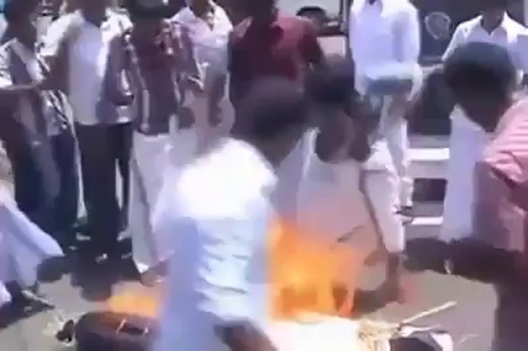 Indian dhoti on fire.