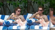 Newly Single Prince Harry Poolside in Miami With Models