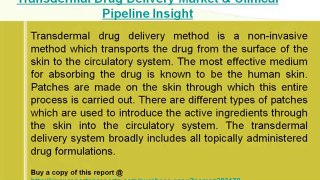 Transdermal Drug Delivery Market & Clinical Pipeline Insight