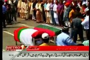 Martyred MQM worker Salman Qureshi & Muhammad Sameed laid to rest in Shauhada graveyard Karachi