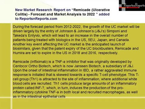 Ulcerative Colitis Market (Remicade) 2022 Forecasts and Anayl