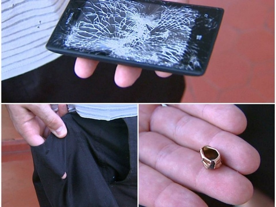 Man's Phone Stops Bullet, Saves His Ass
