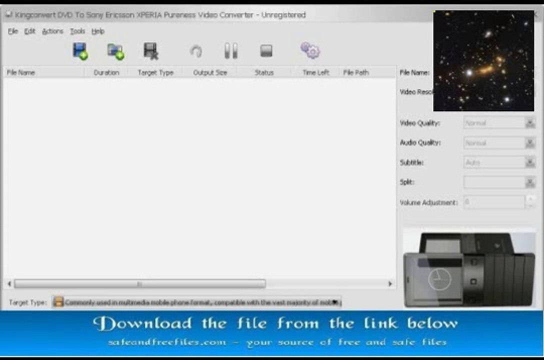 Get KingConvert DVD To Sony Ericsson XPERIA Pureness 5.0.0.8 Serial Code Free Download