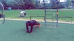 5 pull ups, 5 On 5 push ups in combination with oblique push ups