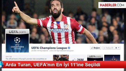 Arda Turan, UEFA'nın En İyi 11'ine Seçildi
