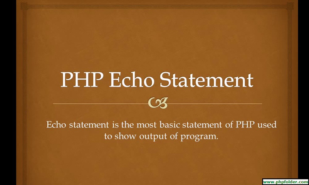 PHP Echo Sstatement