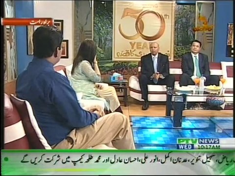 With Governor Punjab Ch. Muhammad Sarwar at morning show Subae Nau at PTV News. Part-I