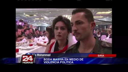 Siria: soldados celebran primer matrimonio masivo en tres años de guerra