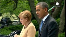 Obama y Merkel advierten a Rusia de nuevas sanciones si perturba presidenciales ucranianas