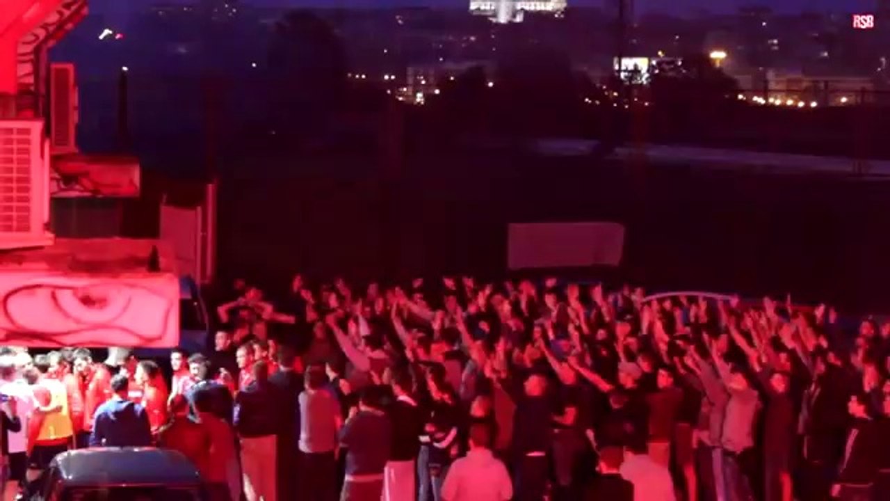 Delije na treningu pred Rad