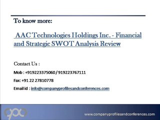 SWOT Analysis Review on AAC Technologies Holdings Inc.