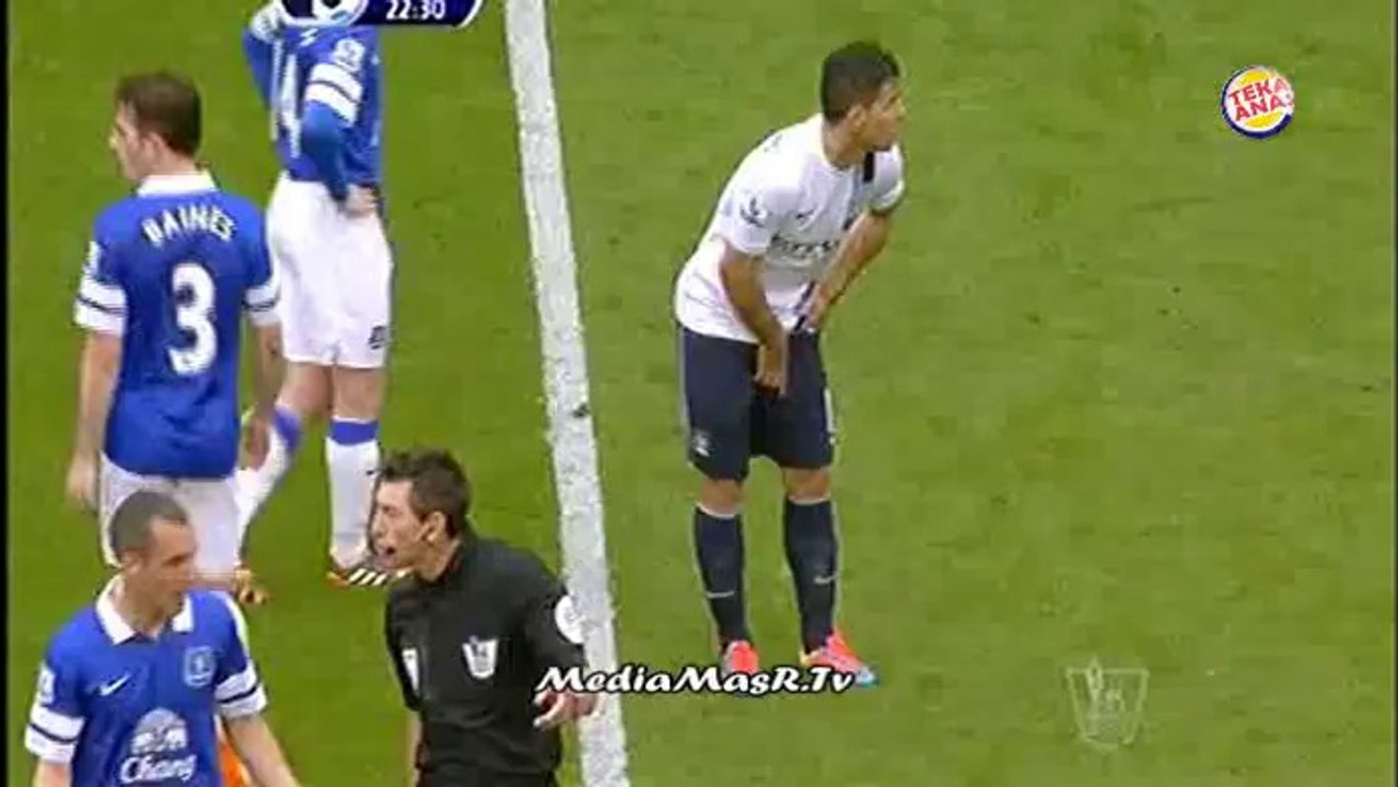 هدف مانشستر سيتي الاول في ايفرتون - تعليق حفيظ الدراجي - 3/5/2014