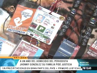 A un año del asesinato del periodista del diario Líder, Johnny Gonzalez