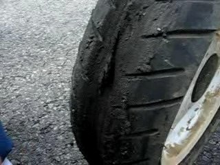 pneu apres le burn!!!