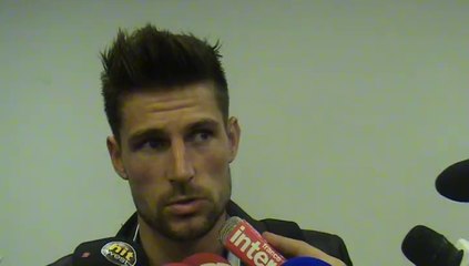 Réaction de Benoit Costil en zone mixte après la finale de la Coupe de France 2014