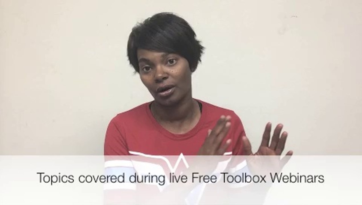 What Subjects are  Covered During Free Toolbox Live Webinars