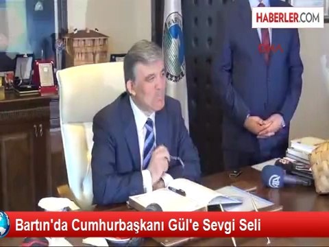Bartın'da Cumhurbaşkanı Gül'e Sevgi Seli
