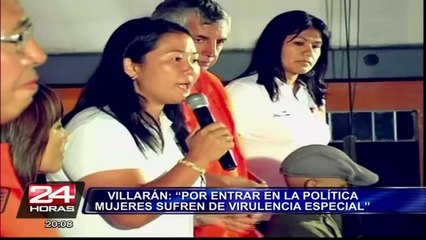 Villarán: "por entrar en la política las mujeres somos víctimas de virulencia especial"