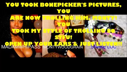 MADAMWHIPASS CLOWNS MONTYWOODGRAIN & LAUGHS AT HIM