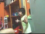 Baby cute fight with her Father...