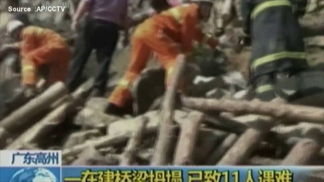 Un pont illégal s'effondre en Chine : 11 morts