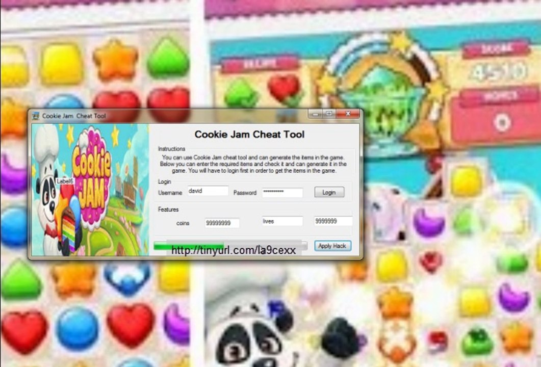 Cookie Jam Hack Tool [Cheats,Codes][Coins/Lives][Android