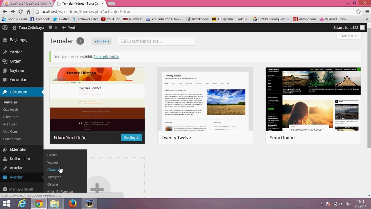 Wordpress Kurulumu - Tuna Çetinkaya 12a