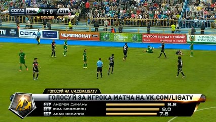RFPL 13/14 Week 28 Tom 2-1 Spartak Match Highlights 03.05.2014
