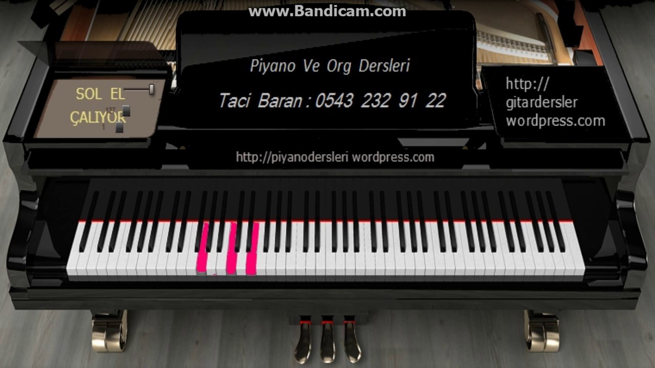 Piyano Dersi - La Donna e Mobile :Taci Hoca - 0543 232 91 22