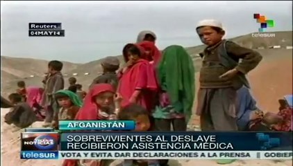 Sobrevivientes de deslave en Afganistán reciben ayuda