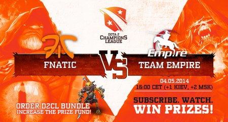 Empire vs Fnatic game 1 @ D2CL Season 3 (Russian)