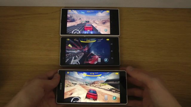 Asphalt 8 Sony Xperia Z2 vs. Sony Xperia Z1 vs. Sony Xperia Z - HD Gameplay Comparison